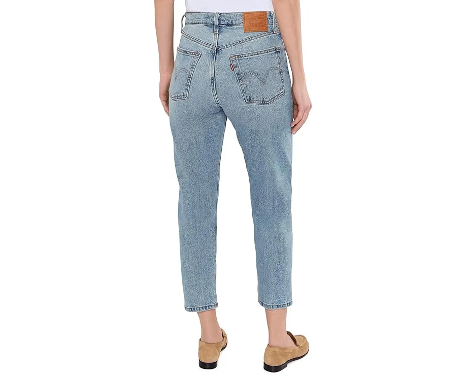 Джинсы Levi's 501 Crop зауженного кроя с высокой посадкой и потертостями