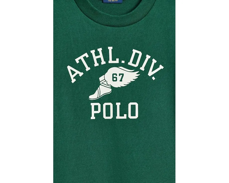 Футболка Polo Ralph Lauren Big Fit Logo Cotton Tee (Toddler/Little Kid)