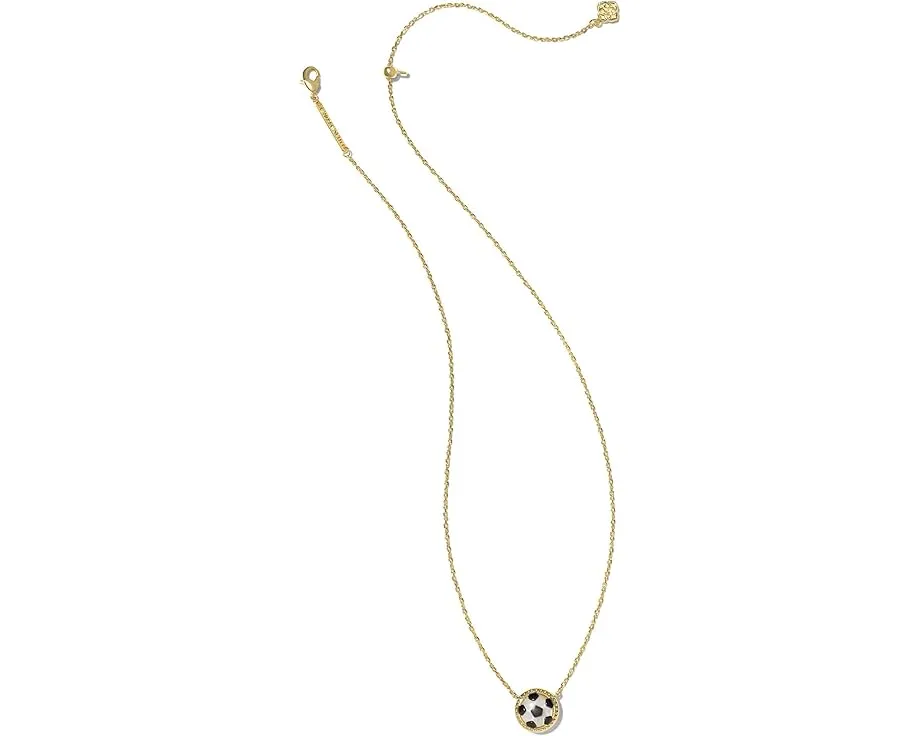 Кулон Kendra Scott в виде футбольного мяча с гунметалом и перламутром