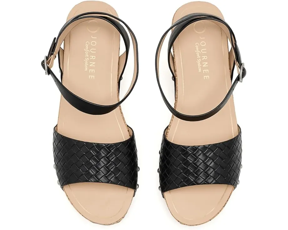 Туфли Vanessa на платформе с открытым носком и пряжкой от Journee Collection