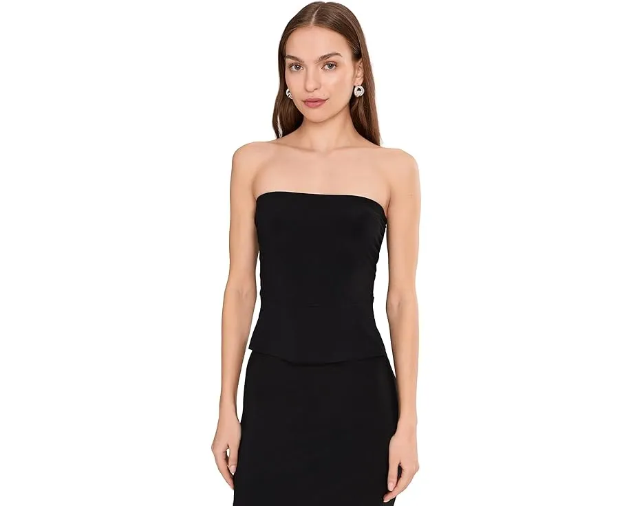 Топ Norma Kamali без бретелек с расклешенным подолом и облегающим кроем