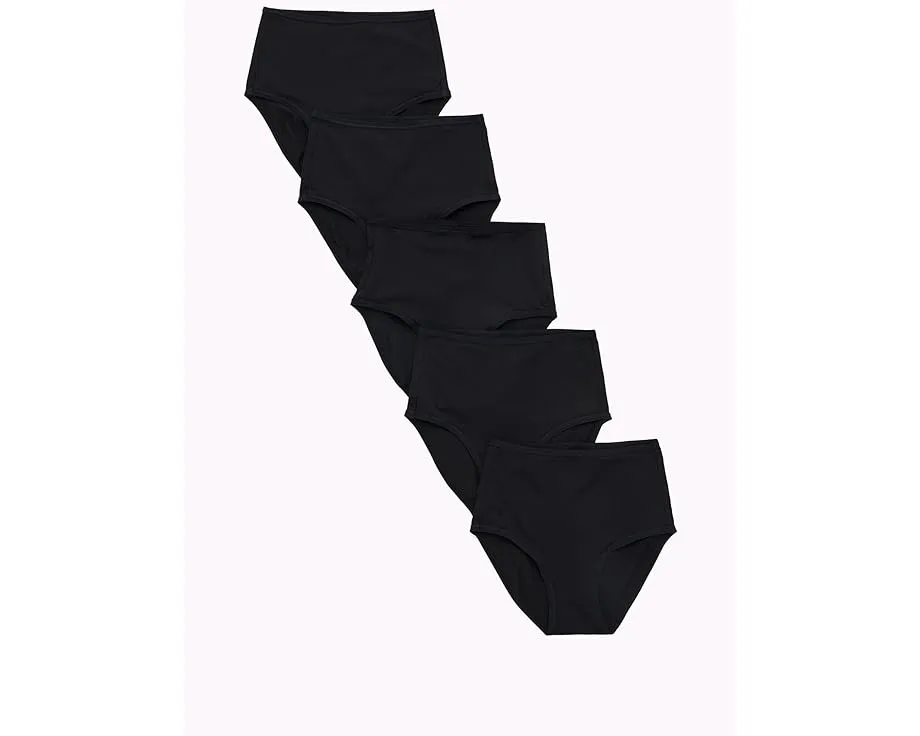 Набор из 5 трусиков PACT Everyday High Rise Brief с высокой талией и полным покрытием