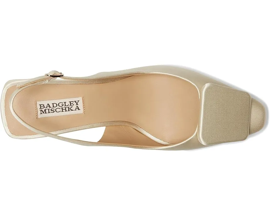 Badgley Mischka Gracen лодочки с ремешком на щиколотке и квадратным носком из шелка