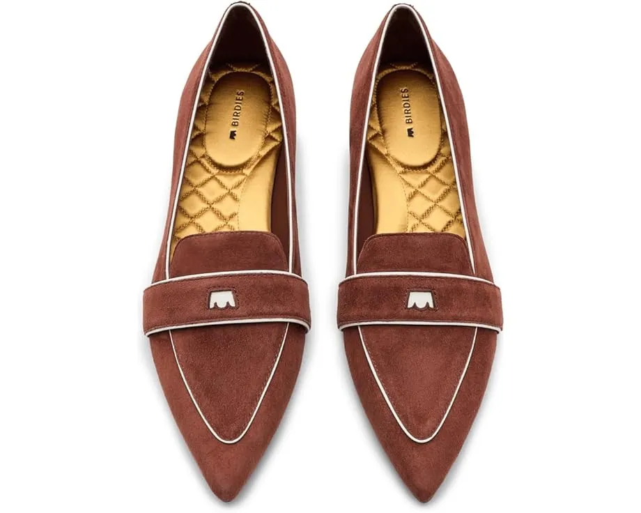 Ботинки Sparrow Loafers из замши с квадратным носком и каблуком от Birdies