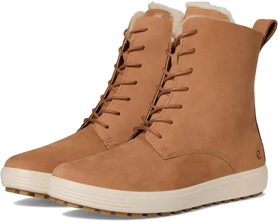 Высокие ботинки ECCO Soft 7 Tred с овчиной и флисовой подкладкой