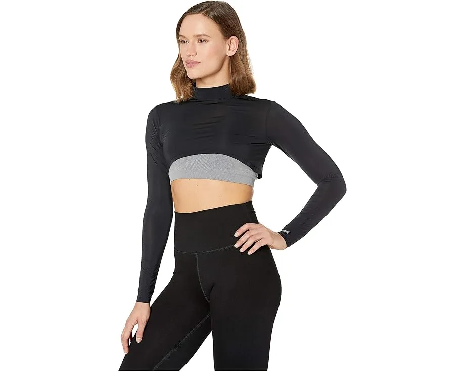 Кроп-топ Jamie Sadock с длинным рукавом и воротником стойкой SPF 35