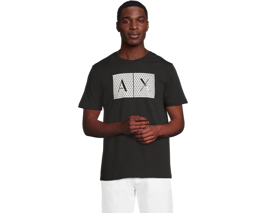 Футболка Armani Exchange Box Logo с круглым вырезом из хлопкового джерси