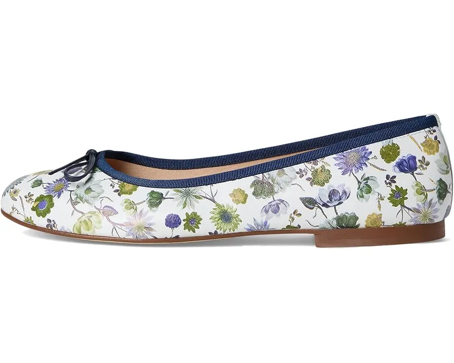 Слипоны French Sole Naomi из кожи с цветочным принтом и легкой стелькой EVA