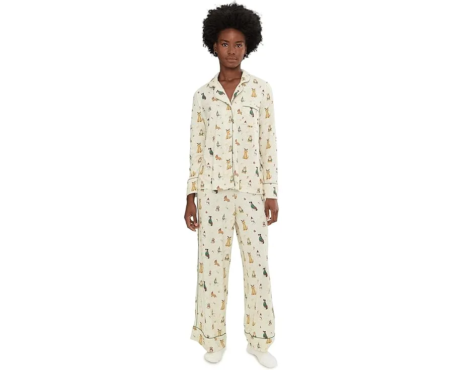 Пижамный комплект Splendid Flora из мягкой ткани Pillowsoft с принтом