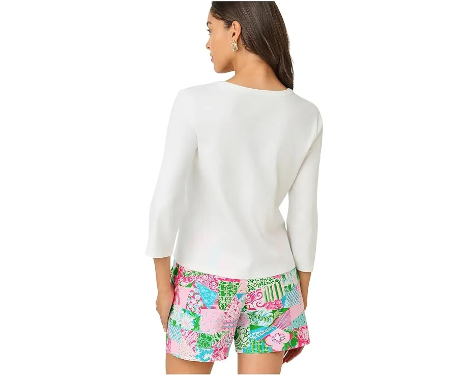 Топ с рукавом три четверти Lilly Pulitzer Clairmont Tri с отделкой кружевом