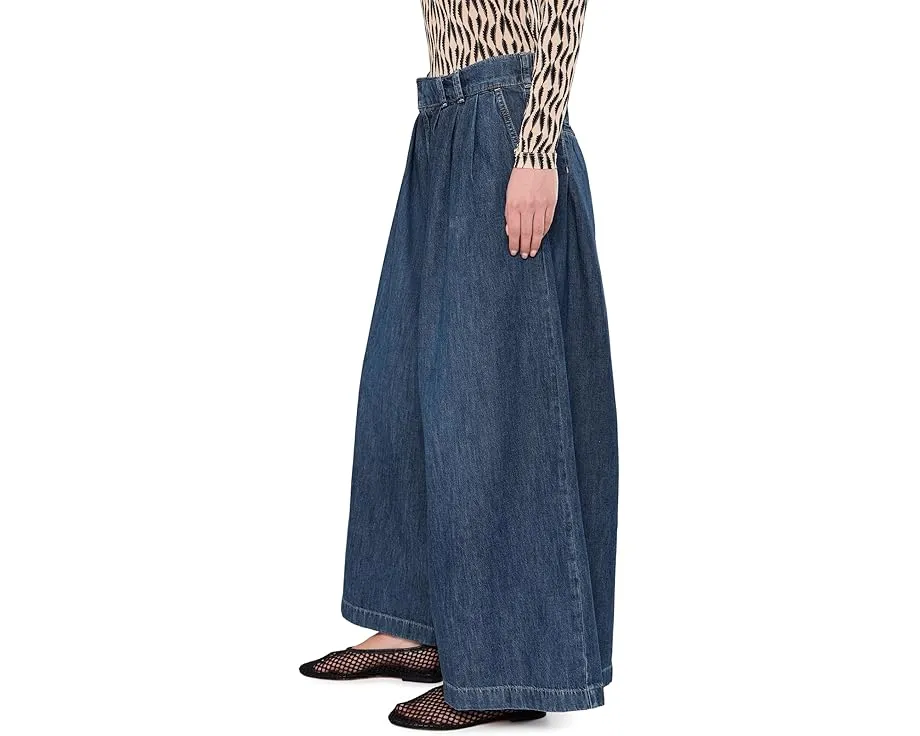 Джинсы We The Free Scout с широкими штанинами и складками Free People
