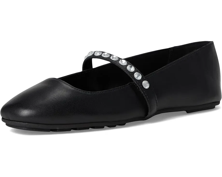 Балетки MLE-Karolin с ремешком и стразами на замше от MIA