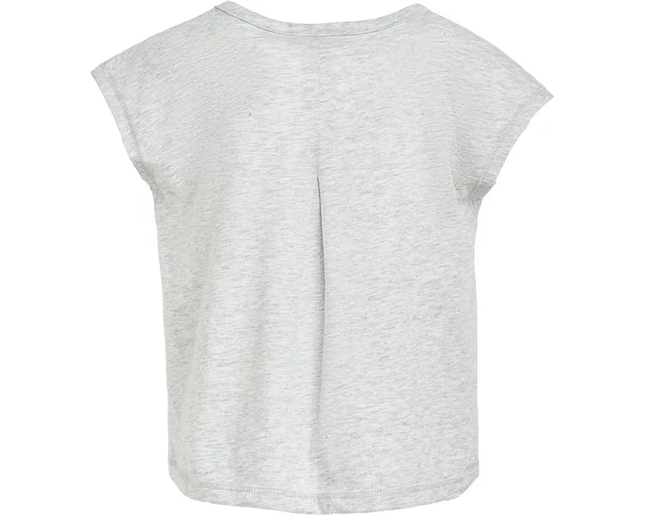 Комплект adidas Kids Back Pleated Heather Tee Mesh Short Set с логотипом и плиссировкой