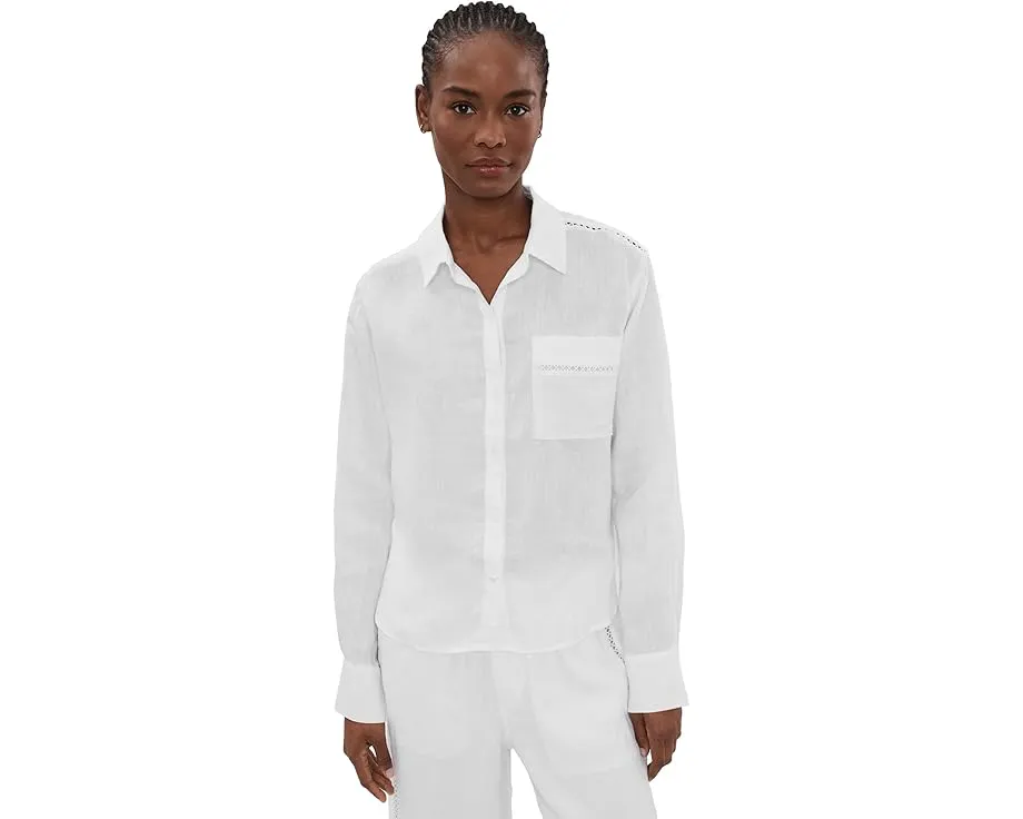 Stella Lnen Trim Button-Down