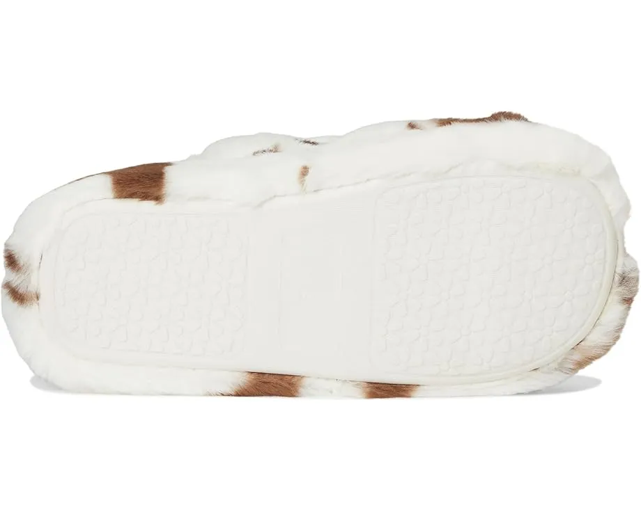 Тапочки Roxy Sloane с принтом под корову и мягкой стелькой