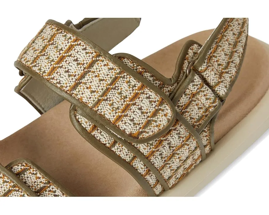 Сандалии FLY LONDON PAAV228FLY с узором "гусиная лапка" и танкеткой