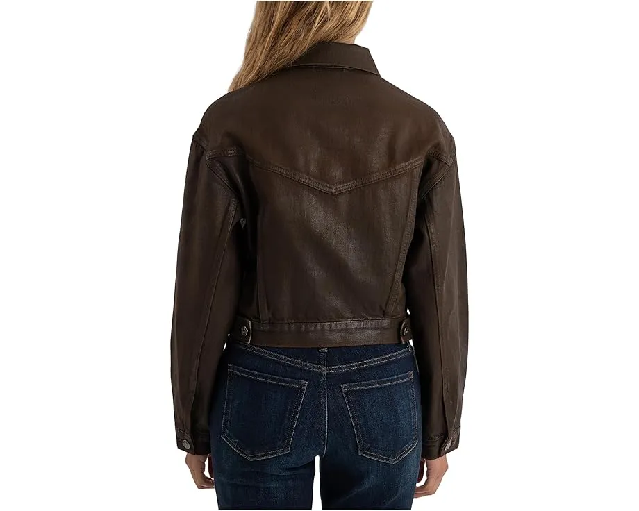 Джинсовая куртка KUT from the Kloth Emrie с покрытием и длинными рукавами