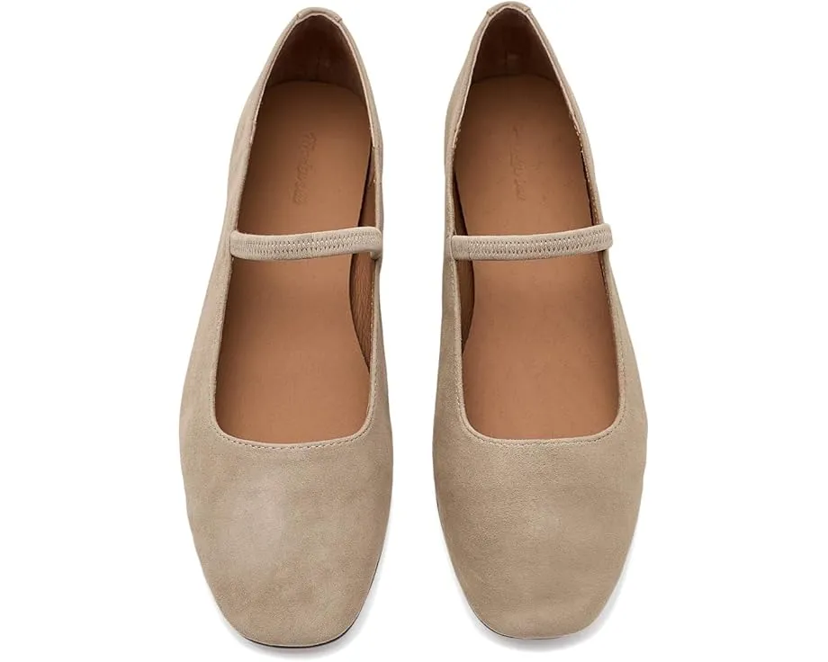 Балетки Madewell Greta из замши с эластичной лямкой