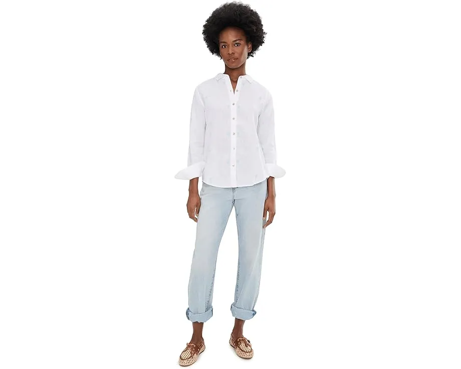 Рубашка Tommy Bahama с длинными рукавами и вышитой пальмой из льна