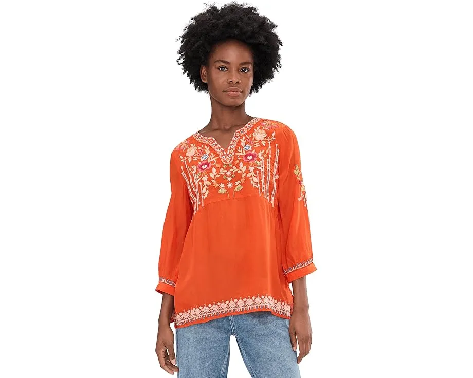 Блуза Omari с вышивкой и рукавами три четверти от Karyn Seo