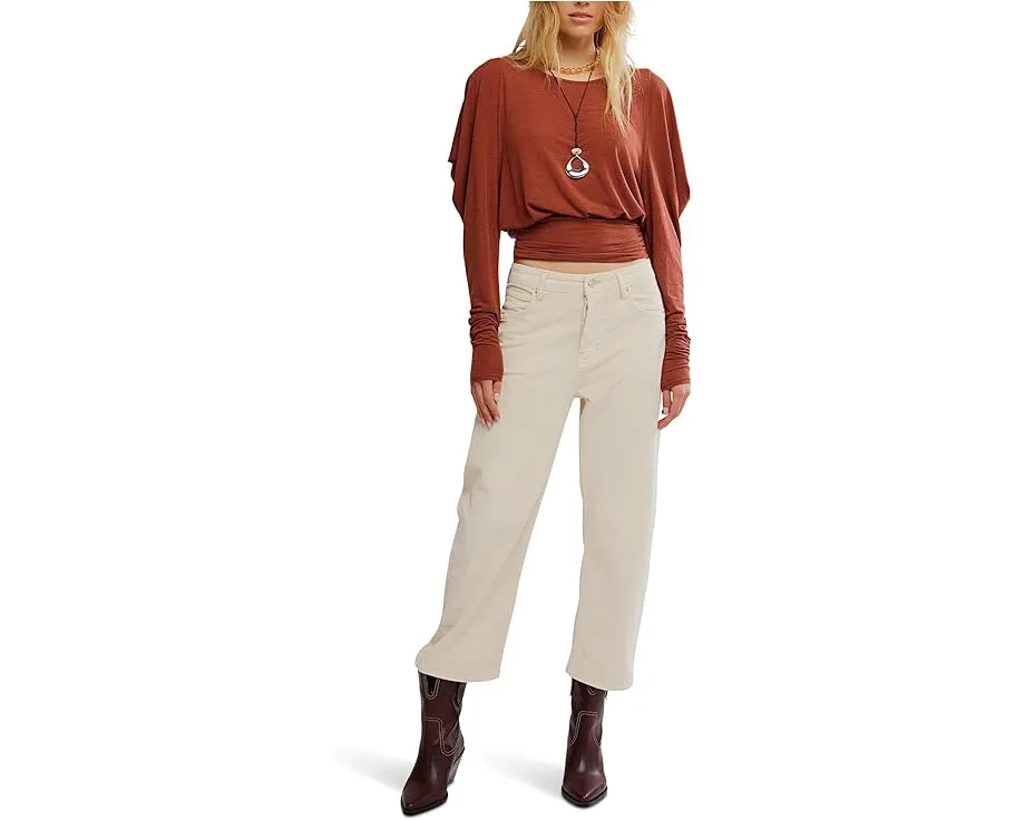 Блуза Moxie с длинным рукавом от Free People на запах с объемными плечами