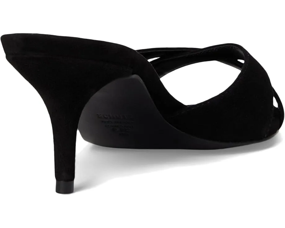Туфли-мюли Schutz Hilda Leaf из замши на шпильке с перекрещивающимися ремешками
