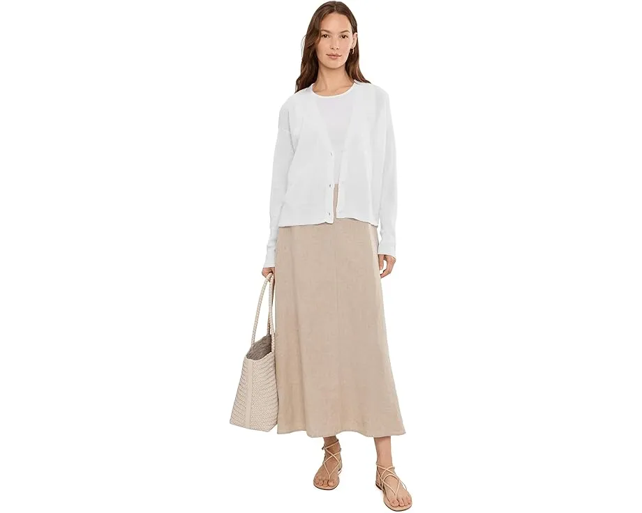 Кардиган Eileen Fisher с V-образным вырезом из органического льна и хлопка