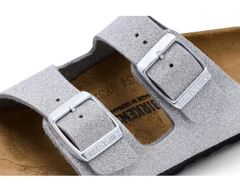 Блестящие детские сандалии Birkenstock Kids Arizona Shiny Glitter с пробковой стелькой
