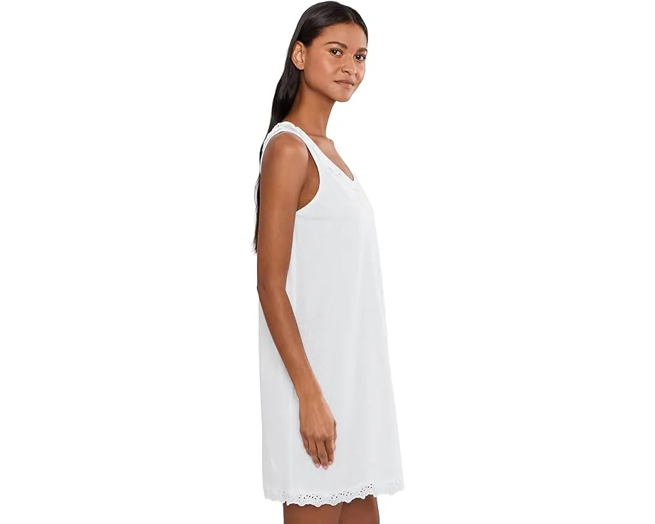 Eyelet Button Flutter Neck Gown