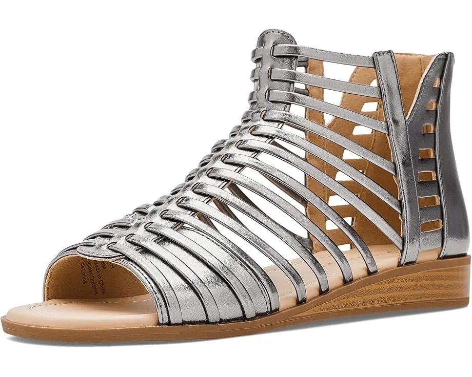 Journee Collection Сандалии Delilah на низком клине с комфортной пеной Comfort Foam™