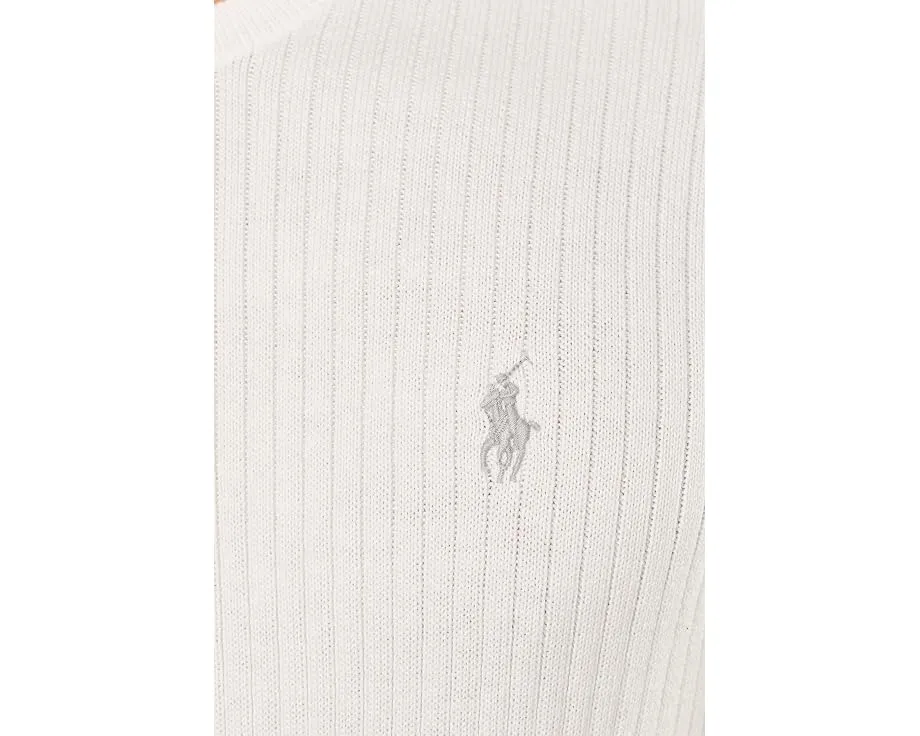 Короткий трикотажный хлопковый свитер Rib Knit Cotton от Polo Ralph Lauren