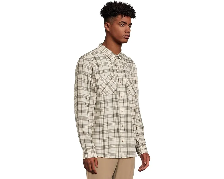 Сорочка TravisMathew Cloud Flannel Plaid в клетку с длинными рукавами и накладными карманами