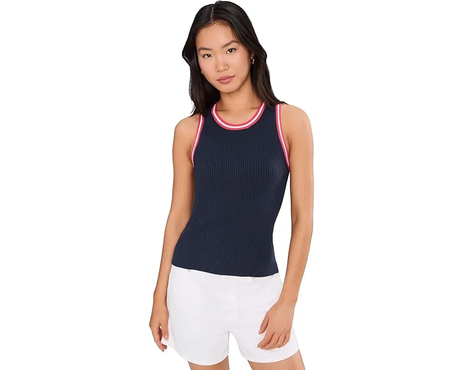 Майка Lilla P Contrast Trim из весеннего хлопка с контрастной окантовкой