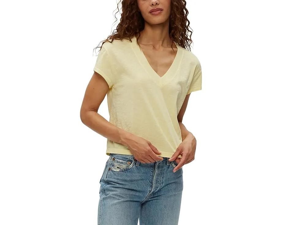 Michael Stars Harlan укороченная футболка с V-образным вырезом