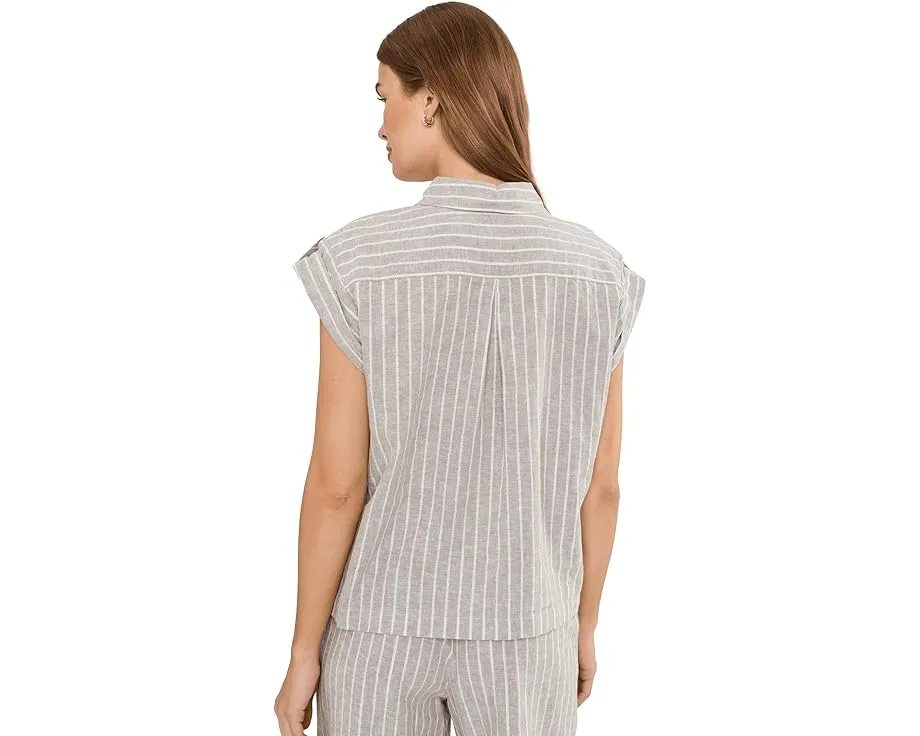 Рубашка Petite Lurex Linen Resort от NIC+ZOE с блестящими нитями