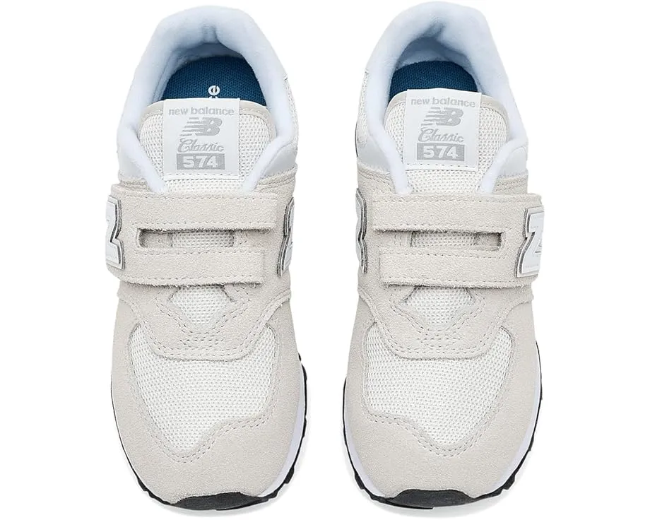 New Balance Kids 574 Core Hook & Loop кожаные кроссовки с липучкой