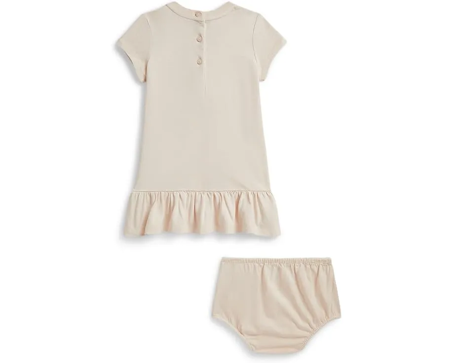 Хлопковое платье с мишкой и шорты Polo Ralph Lauren для малышей