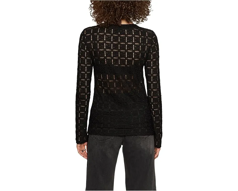 Sanctuary футболка с длинным рукавом и кружевными деталями