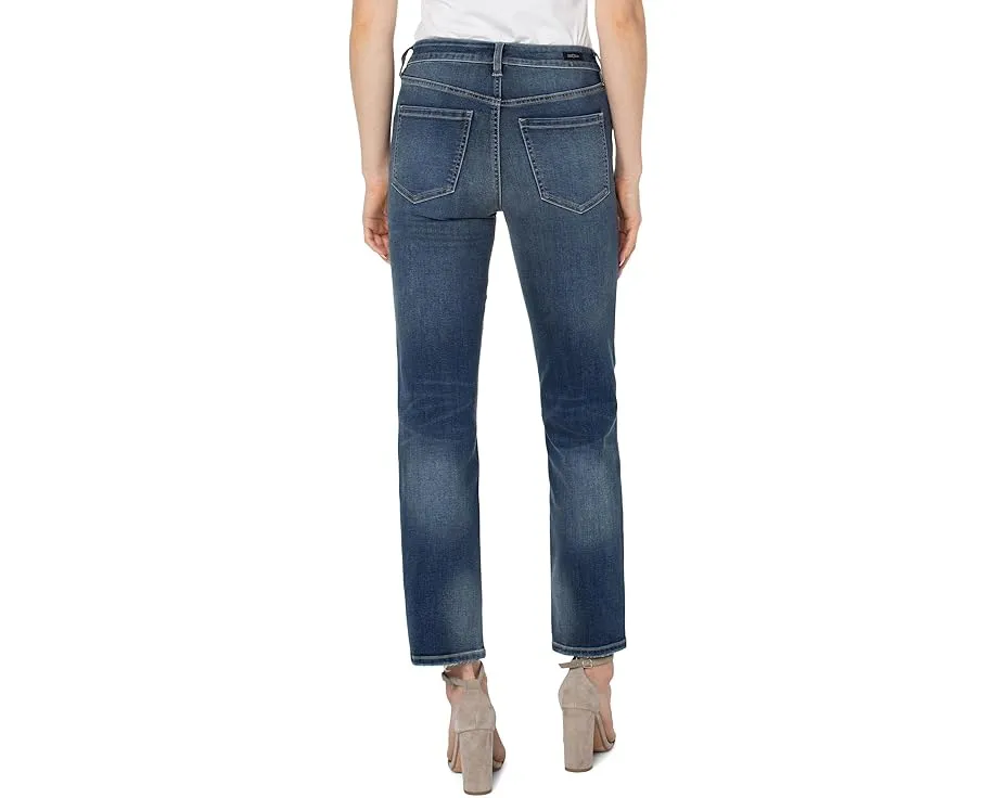 Джинсы Liverpool Kennedy Straight в покрое Oasis с кропом и прямыми штанинами