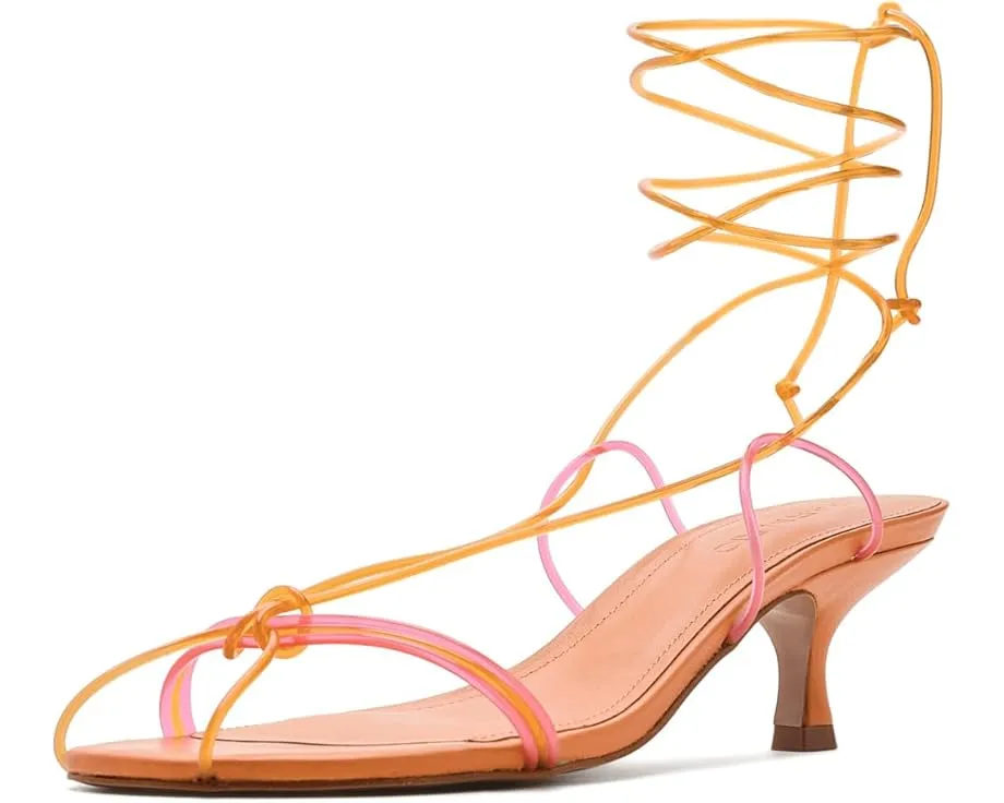 Босоножки Spaghetti Jelly Kitten Heels от FARM Rio на каблуке