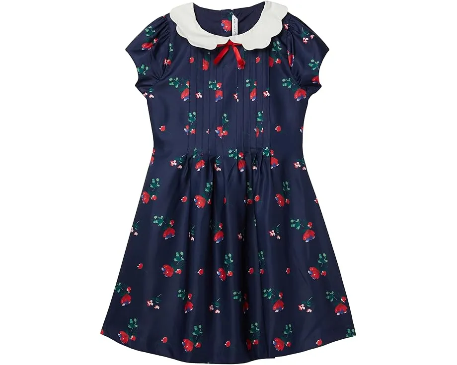 Темно-синее платье с цветочным принтом Janie and Jack для девочек