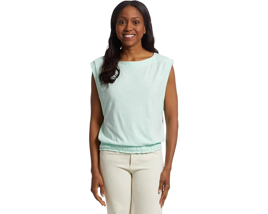 Топ Lilla P с лодочкой и эластичным подолом для стройного силуэта