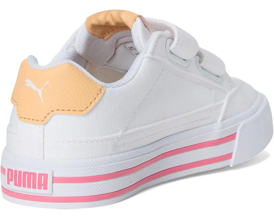 Кроссовки PUMA Kids Court Classic Vulc на липучках с подошвой из каучука