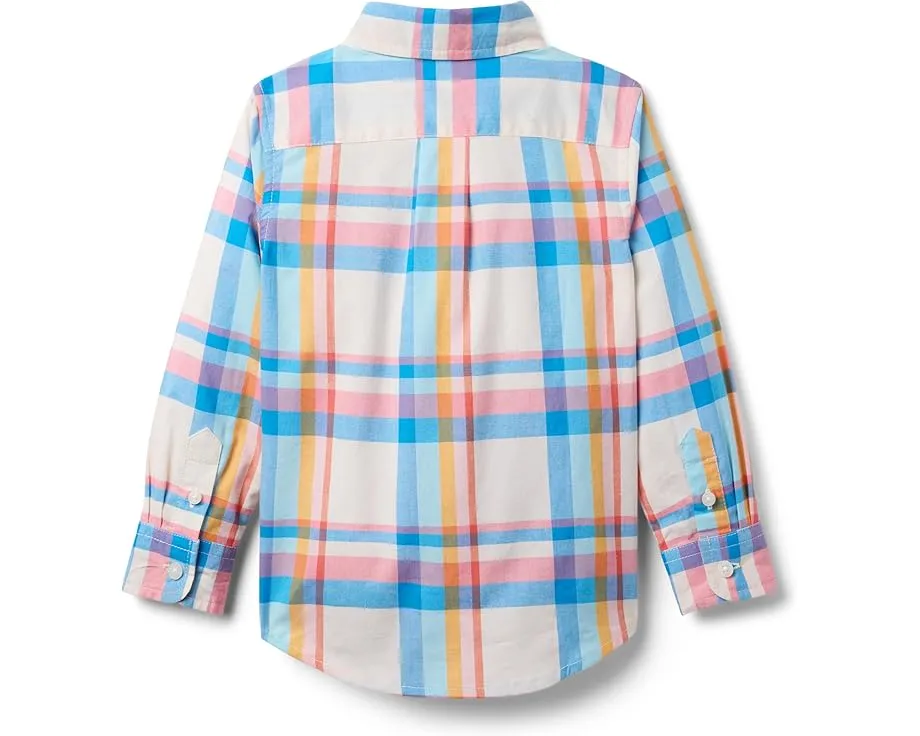 Рубашка Janie and Jack Madras Plaid на пуговицах для малышей и детей