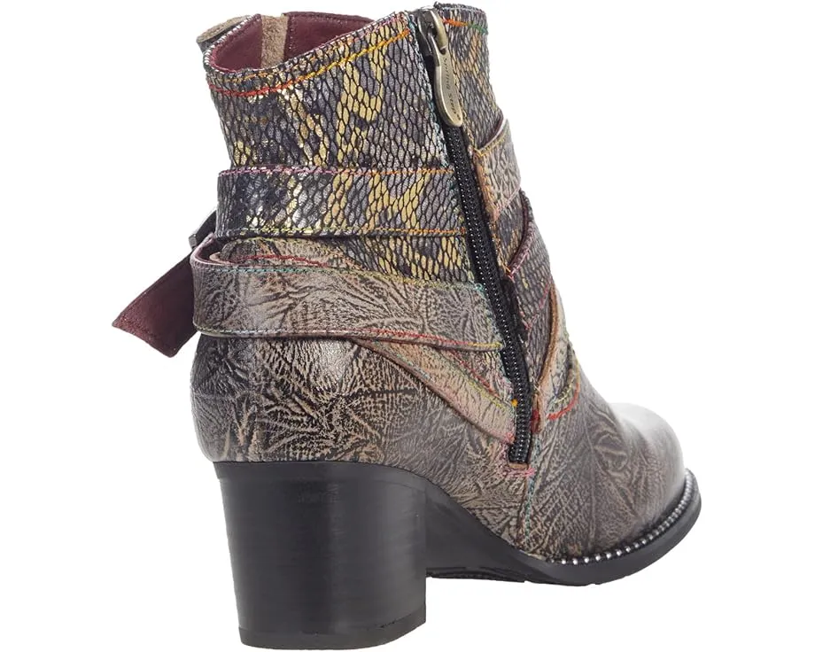 Ботильоны L'Artiste by Spring Step Zhamsha-Shine с ручной росписью и двойной пряжкой