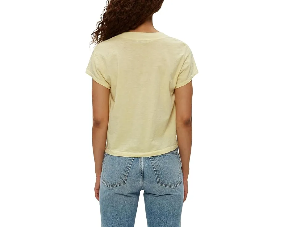 Michael Stars Harlan укороченная футболка с V-образным вырезом