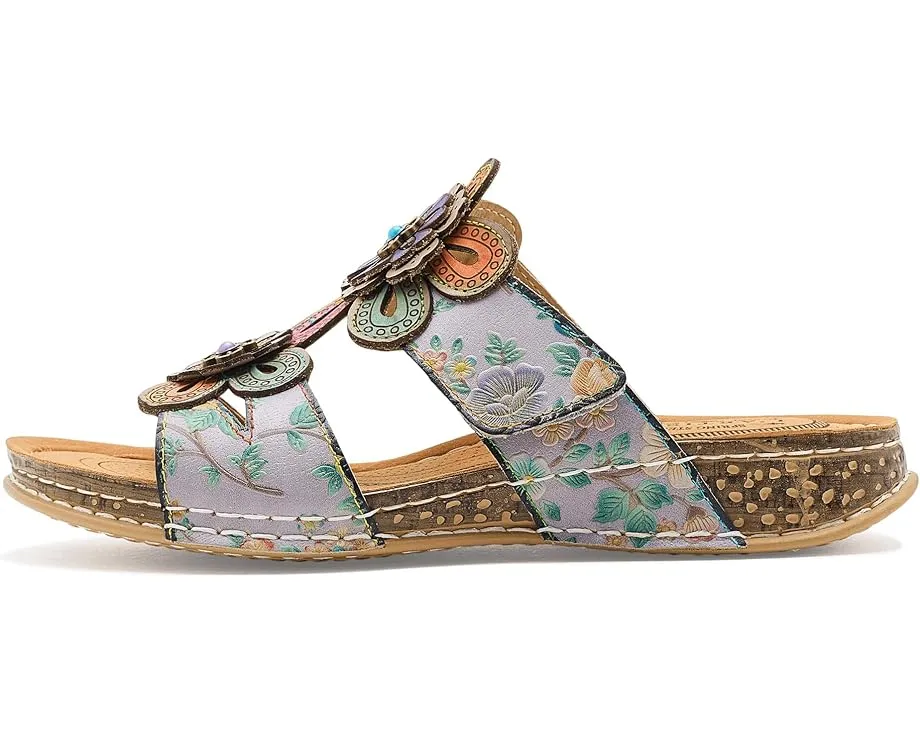 L'Artiste by Spring Step Сандалии Beaudie с ручной росписью и цветами из кожи