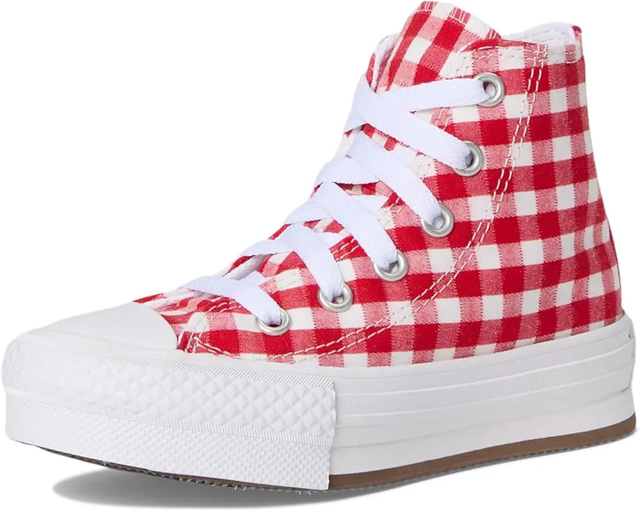 Кеды Converse Chuck Taylor All Star Eva Lift Checkered на платформе с клетчатым принтом