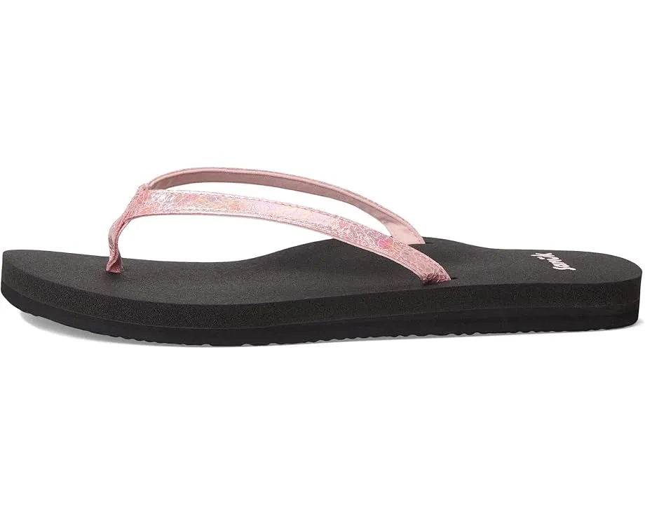 Сланцы Sanuk Yoga Joy II Iridescent с металлическим верхом и стелькой из пены с эффектом памяти