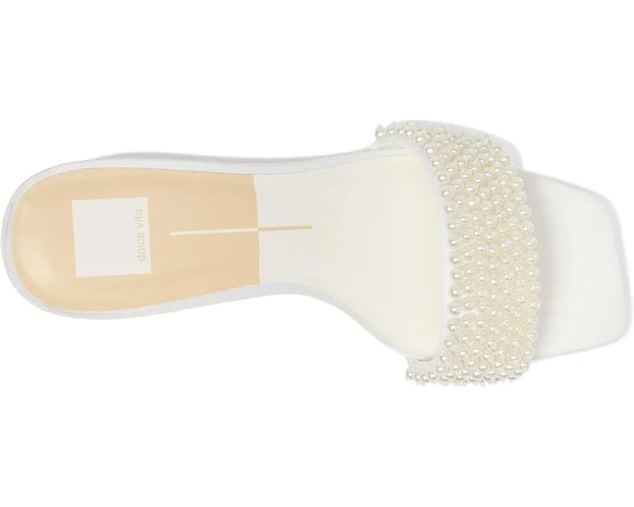 Dolce Vita Rexa Pearl босоножки из атласа с жемчужным декором